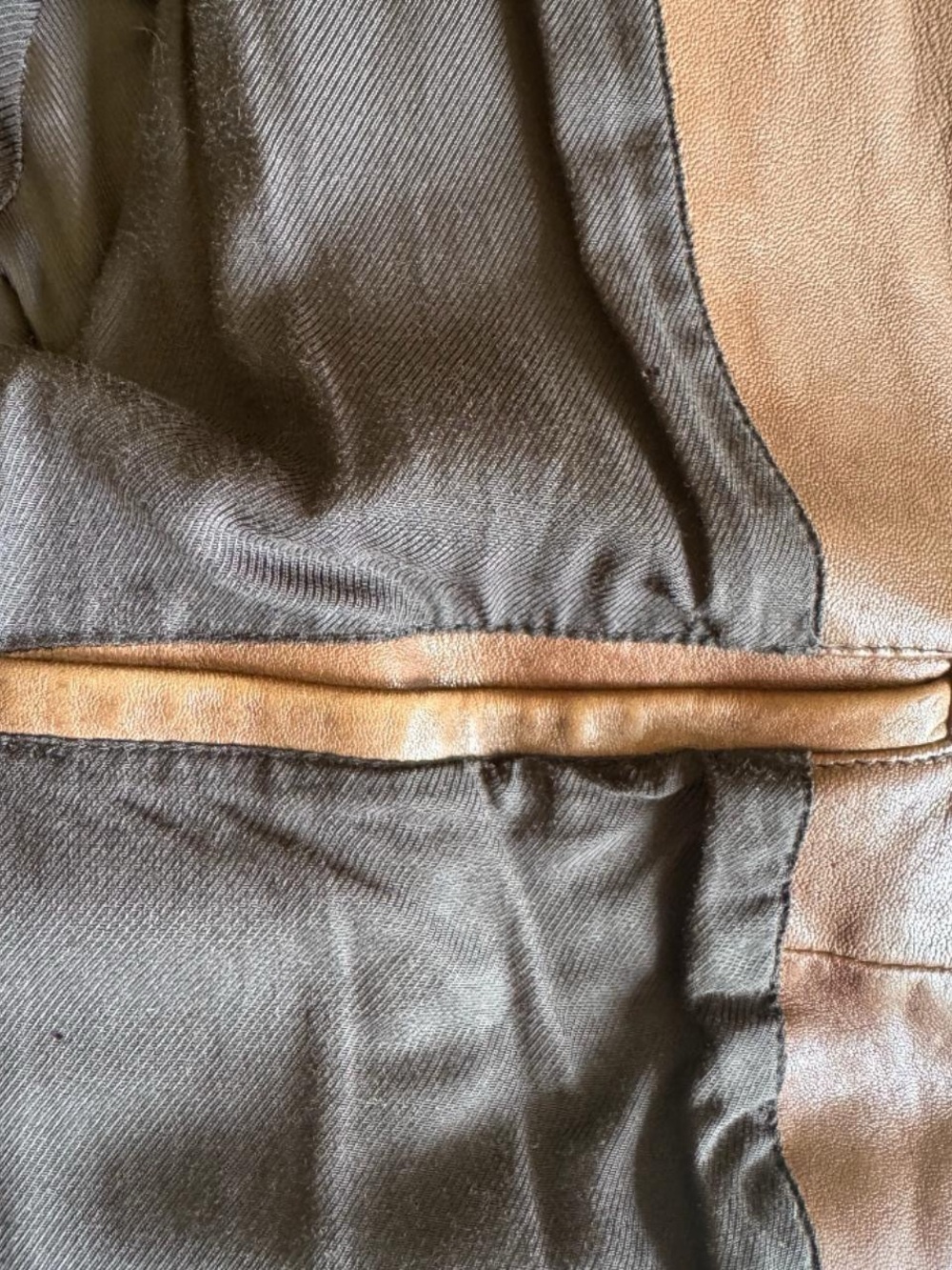 ALLSAINTS Brown Leather Bomber Jacket- Medium - Picture 4 of 5